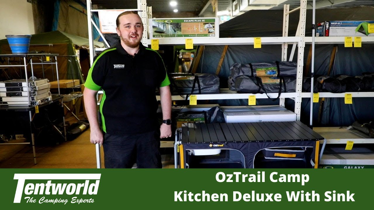 oztrail deluxe camp kitchen with sink