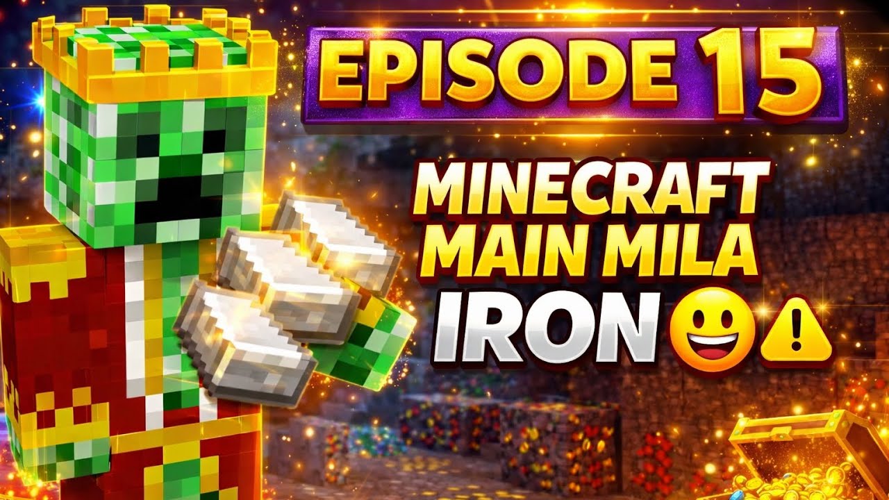 Minecraft EP 15 | Iron Hunt Successful 😱⚠️ Cave Exploration in Survival