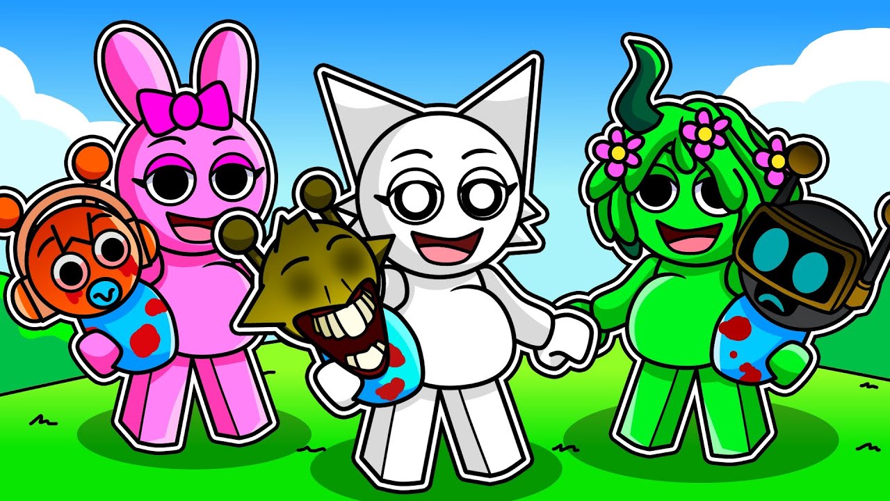 🥰 WENDA VINERIA y PINKI están EMBARAZADAS DE SORUNKI FASE HORROR 🍼 en ROBLOX CHICAS SPRUNKIS