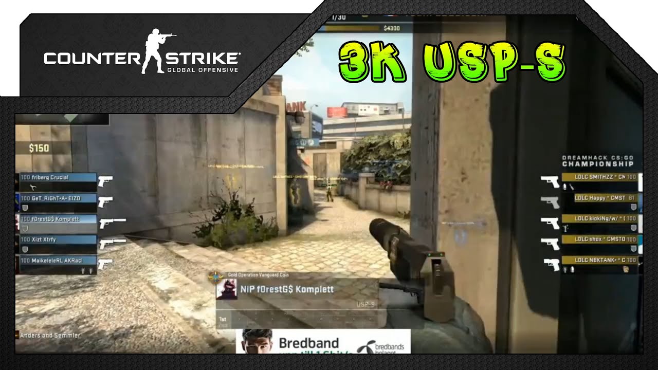 CS:GO - Dreamhack Winter 2014 NIP vs LDLC Forest 3K USP-S Pistol Round | Overpass