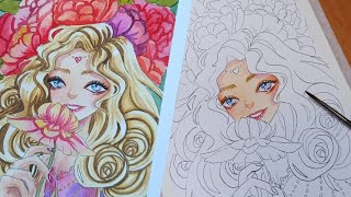 how to draw a love Goddess - drawing my oc - watercolor drawing