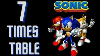7 Times Table | Multiply by 7 | 7 Multiplication Facts | Sonic the Hedgehog Multiplication