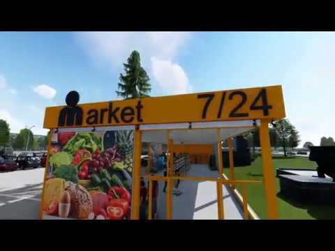 Lumion 8. Presentation of the market / პრეზენტაცია მარკეტის შენობის