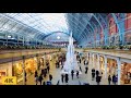 Epic  tour at st pancras international rail station  london 4k november 2022