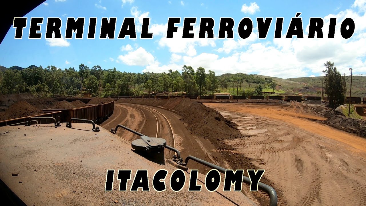 Partindo com trem carregado de minério do Terminal Ferroviário Itacolomy