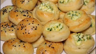 Мини пирожки с яйцом и зеленым луком из творожного теста. Мини пирожки с яйцом и зеленым луком из творожного теста.