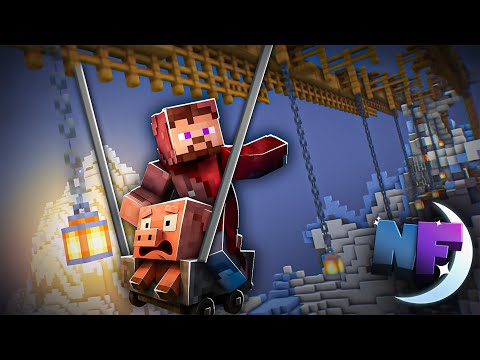 The huge pig cable car between the two valleys!! (Crazy worker) | Nightfall 5 Episode 2