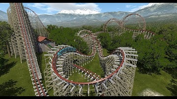 Looping Timbers (No Limits 2 8-inversion hybrid coaster)