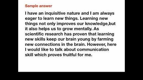 describe a practical skill you learned