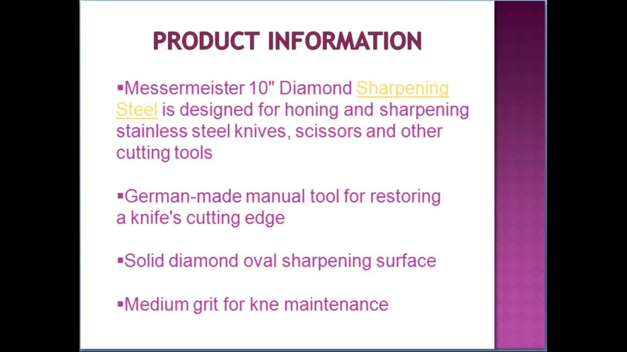 Messermeister 12inchceramic rod best knife sharpener review YouTube