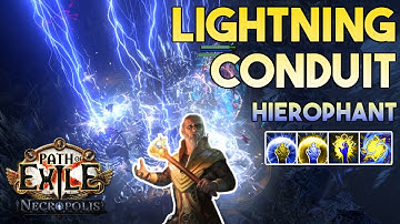 [3.24] Archmage Lightning Conduit of the Heavens Build | Hierophant | Necropolis| Path of Exile 3.24