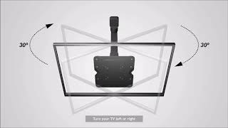 Elektrisch drehbare links rechts TV Halterung M-Swing | CMB-Systeme