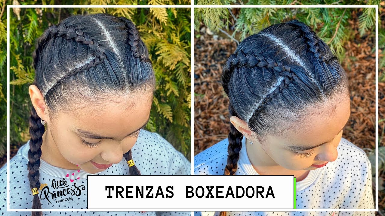 COMO HACER TRENZAS BOXEADORA FACIL Y BONITA | PEINADOS PARA NIÑAS |BOXER BRAIDS