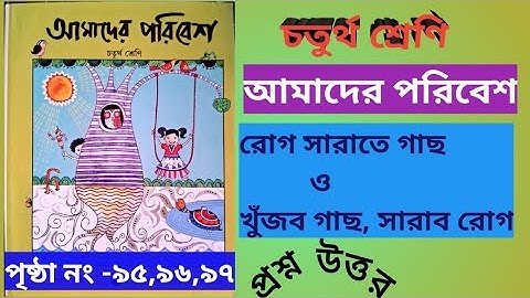 চতুর্থ শ্রেণি।। আমাদের পরিবেশ।। রোগ সারাতে গাছ ও খুঁজবো গাছ সারাব রোগ।। পৃষ্ঠা নম্বর- ৯৫,৯৬,৯৭।।