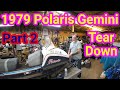 Polaris gemini one lung racer part 2 tear down vintage snowmobile single cylinder racing