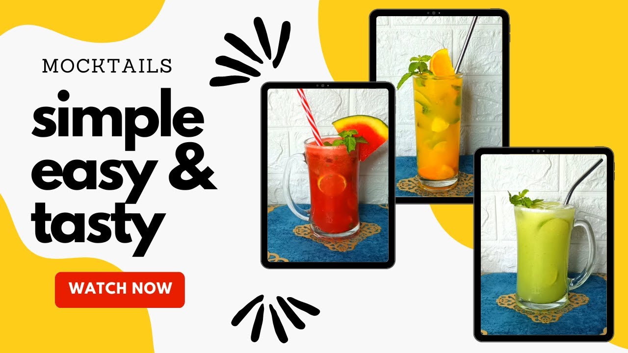 3 New Exotic Mocktail Recipe | Summer Drink | Refreshing | Watermelon | Cucumber | Sweet Lemon