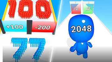Crowd Number Run 3D | Man Runner 2048 | All Levels Gameplay | Satisfying Mobile Games