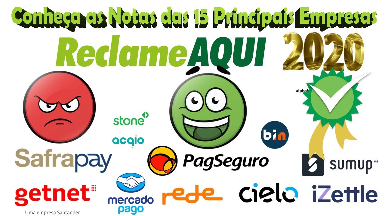 Veja as Notas de 15 Empresas de Maquina de Cartão Reclame Aqui 2020