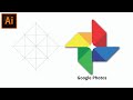 Google photos logo design | professional logo design | Adobe illustrator tutorials