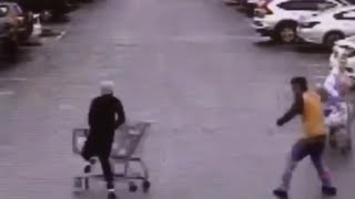 VIDEO Hoț oprit cu un căruț de cumpărături într-o parcare din SUA 1 video