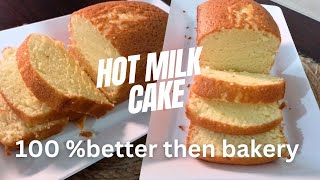 Hot milk cake recipe/Food Passion Simply/Hot milk cake recipe without oven/Tea cake recipe.