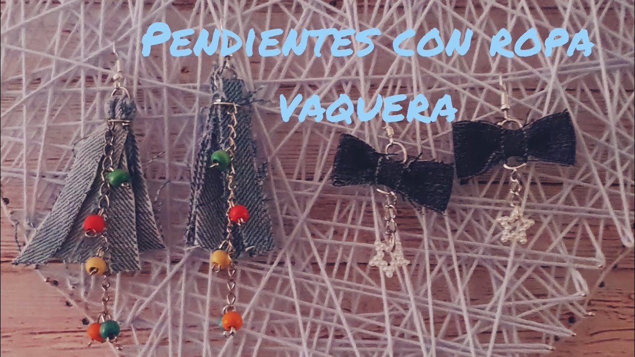 Pendientes con ropa vaquera.