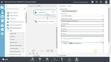 Azure ML Studio: Select and Reduce the Dataset