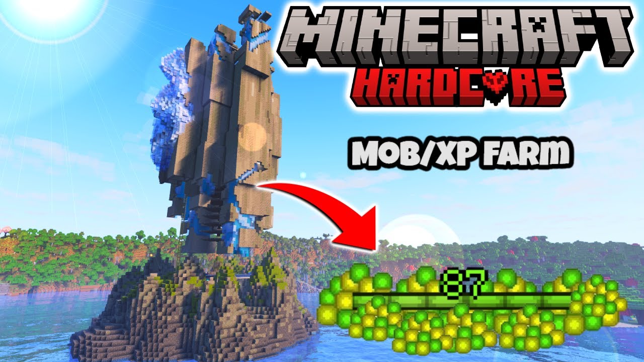 I Built THE PERFECT XP FARM in Minecraft Hardcore - YouTube