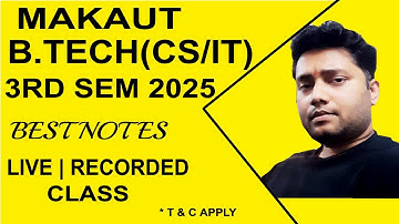MAKAUT B.Tech CSE, IT 3rd semester online tuition 2025 | B.Tech semester notes