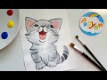 Рисуем Котика || Как нарисовать Котенка!