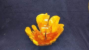 Wood Turning A Big Juniper Flower