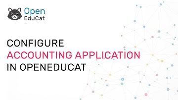 How to Configure accounting application in OpenEduCat