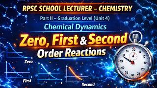 School Lecturer Chemistry||Chemical Dynamics||zero order, first order and second order reaction