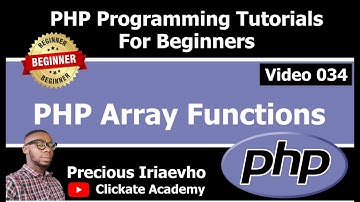 034 - PHP Array Functions | PHP Tutorial for Beginners Full Course
