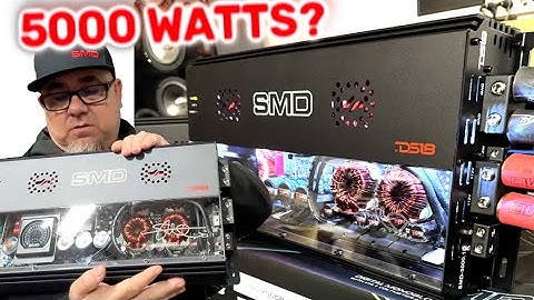The new SMD 5000.1D monoblock car audio amp with clear top & LED lights rated 5,000 Watts