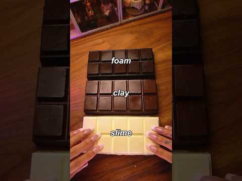 wax chocolate bars filled with foam, clay, & slime #asmr