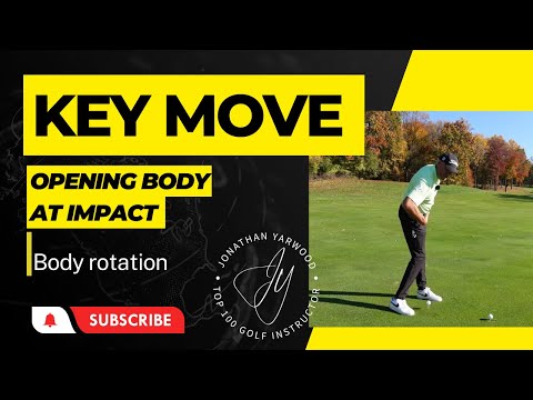 Opening your body at impact in golf. Key golf move.