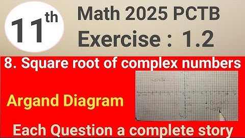 Exercise 1.2 question 8 math 11 PECTAA || square root of complex numbers || waseem academy 