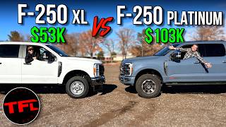 New Ford F250 Work Truck vs Premium Diesel F250: What Do You Get for an Extra $50K?