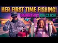 DID SHE ACTUALLY CATCH ONE? 🎣 Her First Time Fishing!