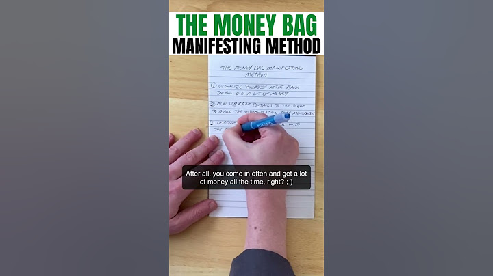 Manifest Money With 'The Money Bag' Method :-) #lawofattraction #shorts