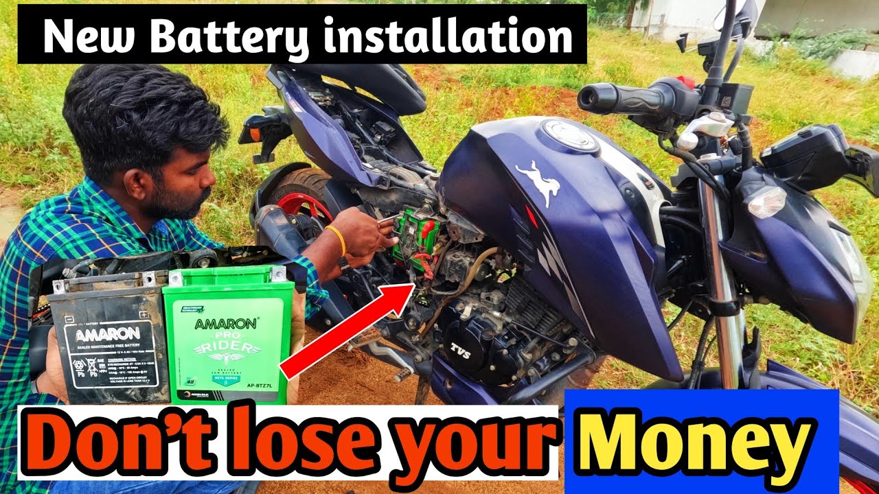 battery change/installation Apache RTR 160 4V