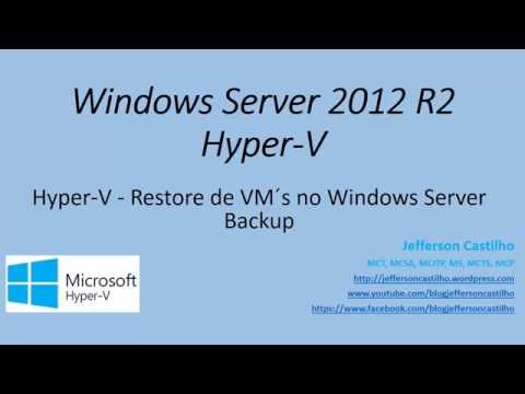 Hyper-V - Restore de VM´s no Windows Server Backup (Restore)