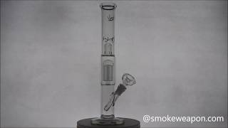 "Diantha"-16 Tree Perc Straight Tube Bong with Removable Downstem