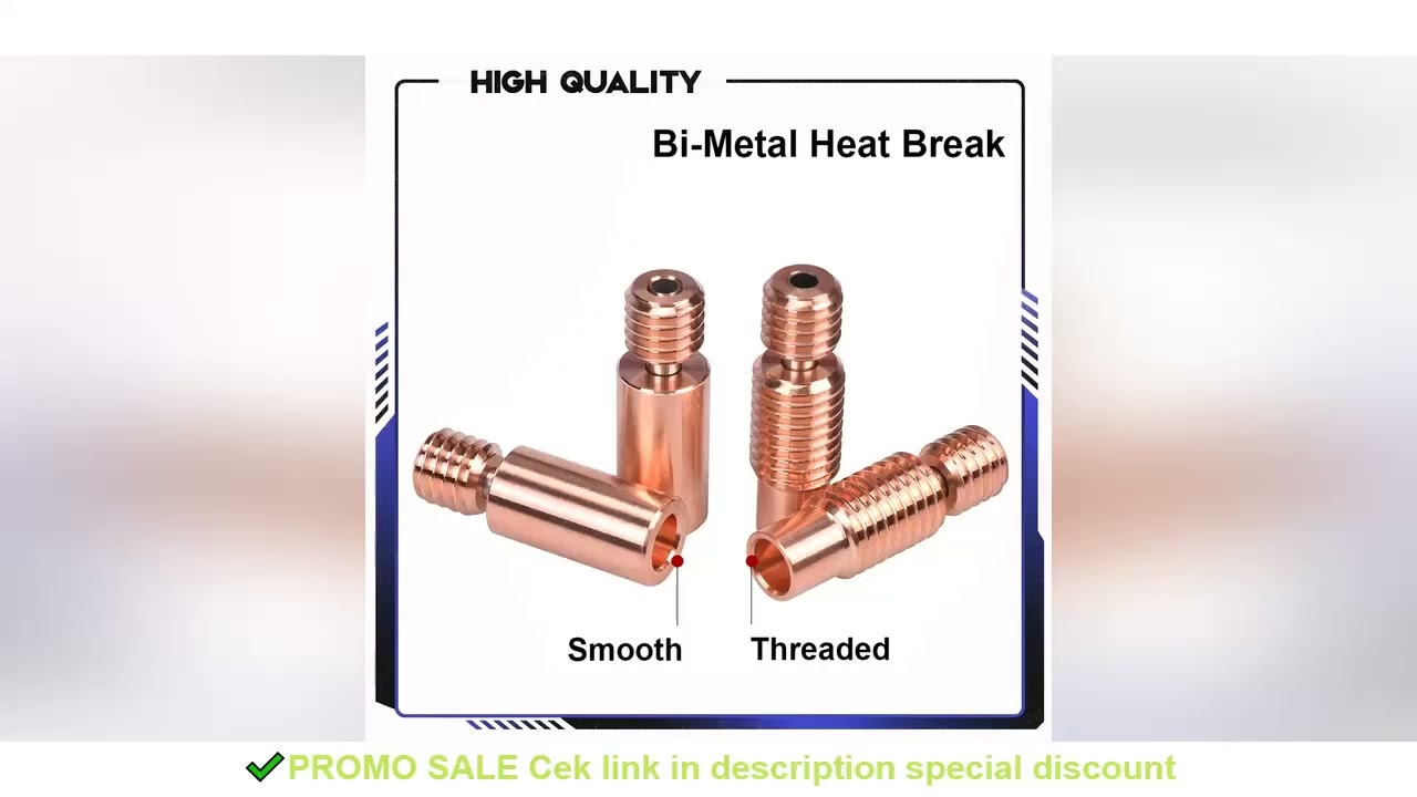 BIQU High Quality Bi-Metal Heat Break V6 Throat For E3D V6 Hotend Prusa i3 MK3 Heater Block 1.75mm 3