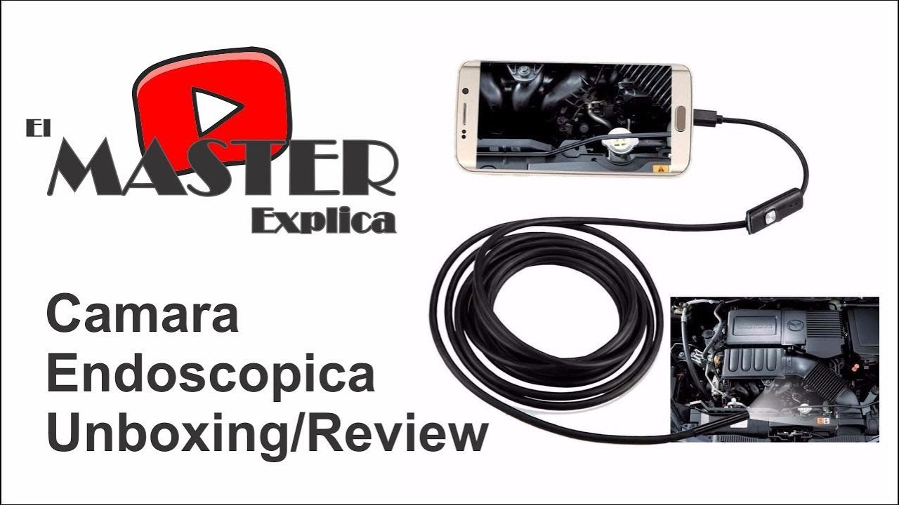 ENDOSCOPIO para móvil y PC. Cámara con LED. Unboxing y pruebas en movil y  PC. Marca Motodia 