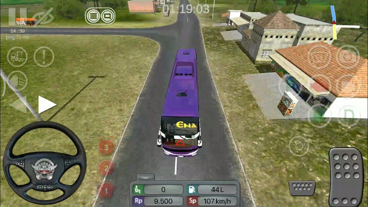 Open Road Simulation with Ena Multixl.. Bus simulator Indoneshia.