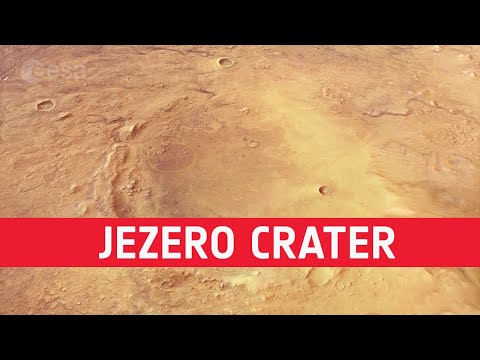 Flight over the Mars 2020 Perseverance rover landing site