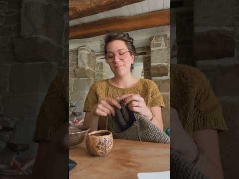 Knitting + tea + cdrama = bliss 🤍🤗🌿 #knitting #memade