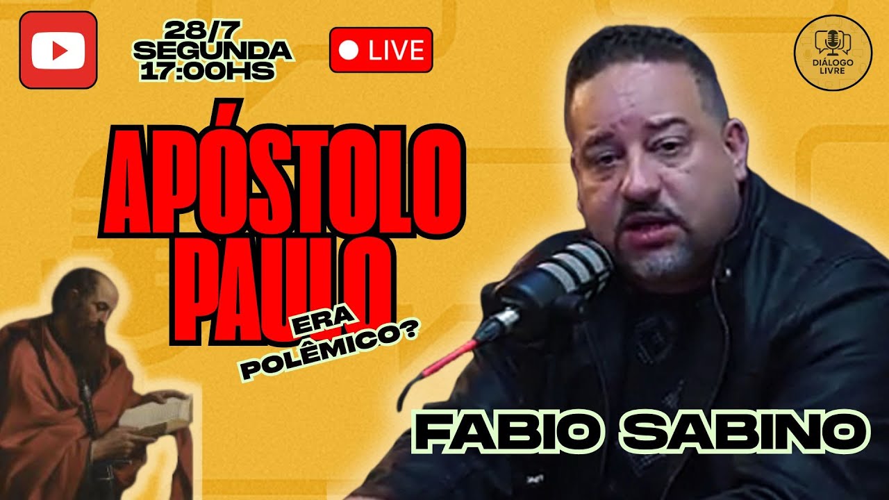 📢 AO VIVO: FÁBIO SABINO FALA SOBRE O POLÊMICO APÓSTOLO PAULO! - O QUE A IGREJA NÃO TE ENSINOU!!! 🧠📖